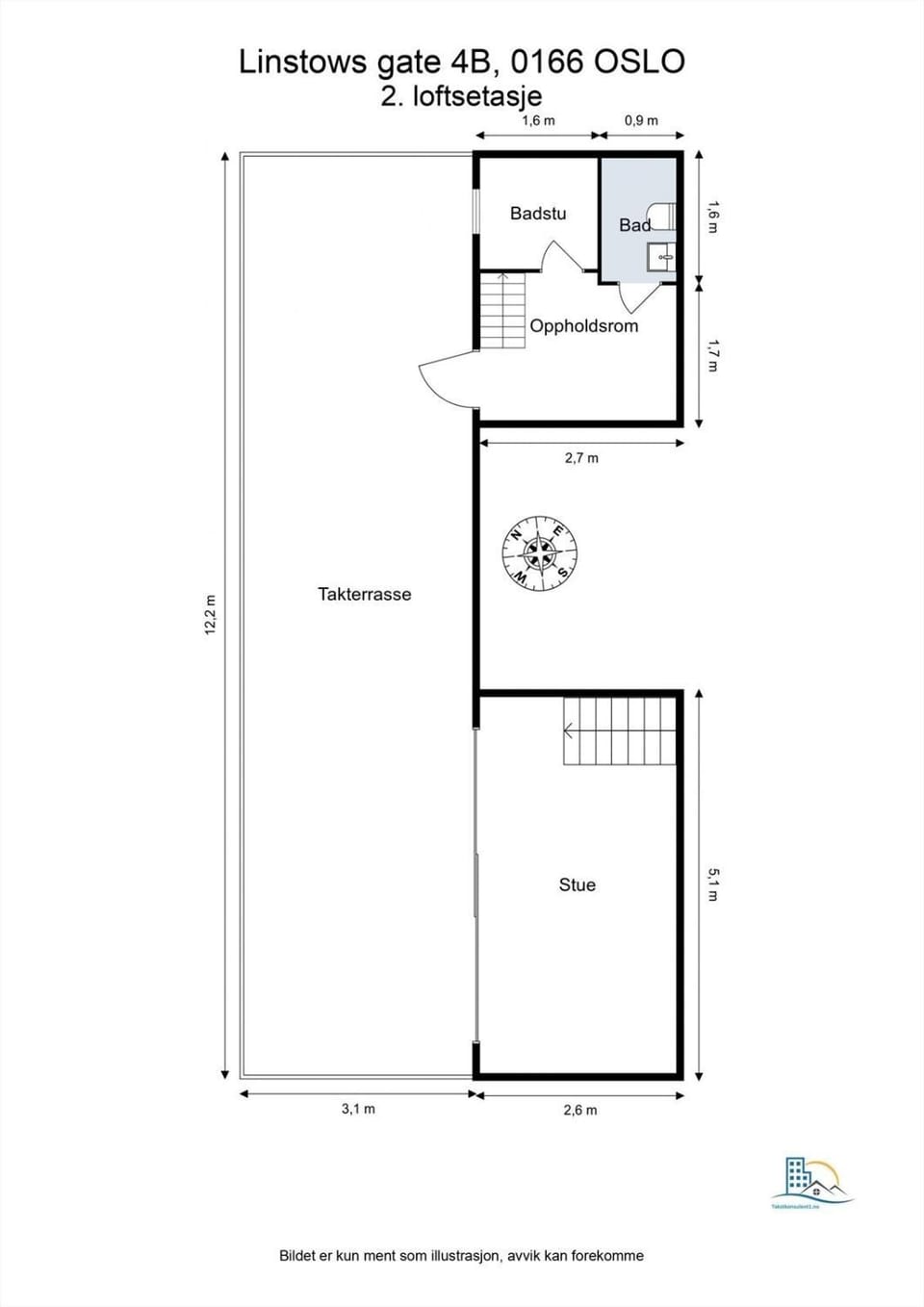 Penthouse with roof terrace by the royal park, sauna, 3 bath Apartment in Oslo