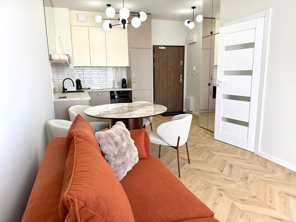 Kitchen or kitchenette, Living room, Seating area, Dining area, oven, stove, wardrobe