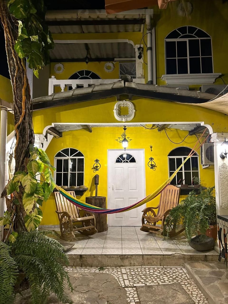 Property building, Patio, Night