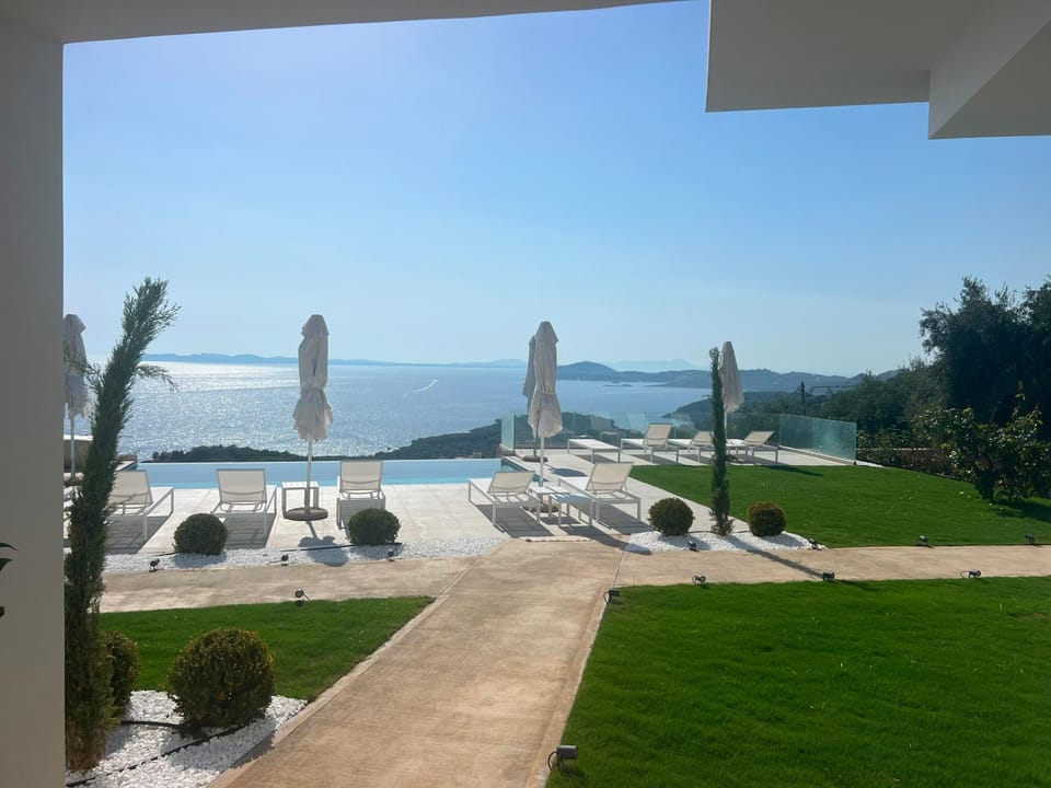 Patio, Day, Natural landscape, Pool view, Sea view, Swimming pool, sunbed