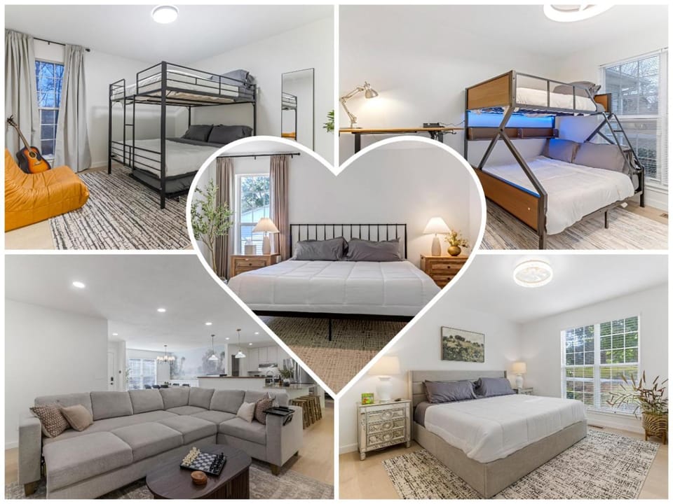 Living room, Seating area, Bedroom, bunk bed, Family