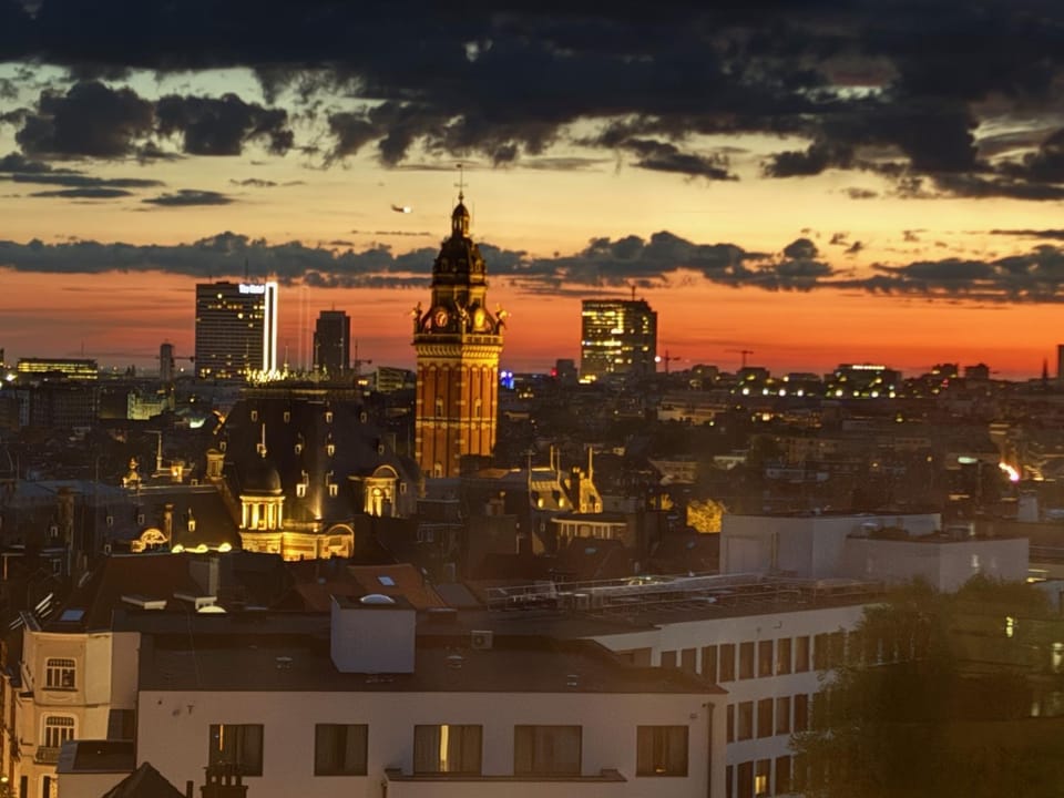 Nearby landmark, Night, City view, Sunset