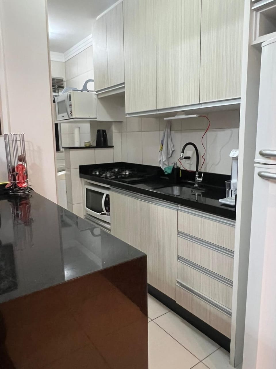 Kitchen or kitchenette, oven, stove, toaster