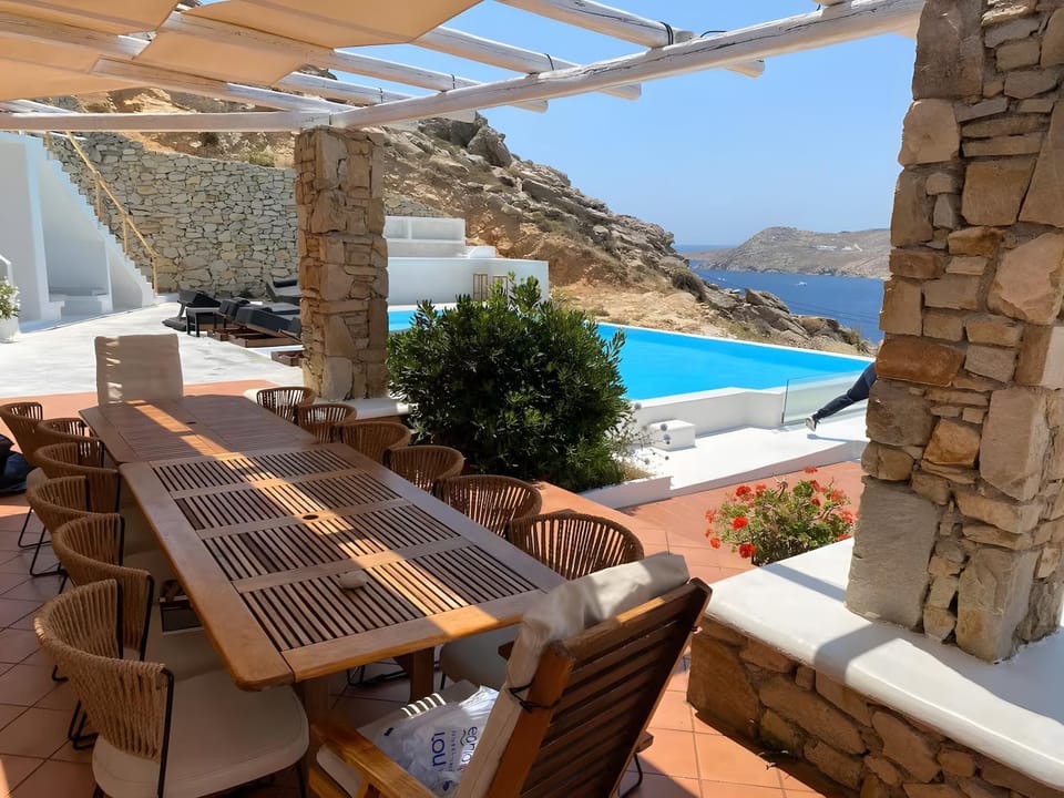 Property building, Living room, Swimming pool