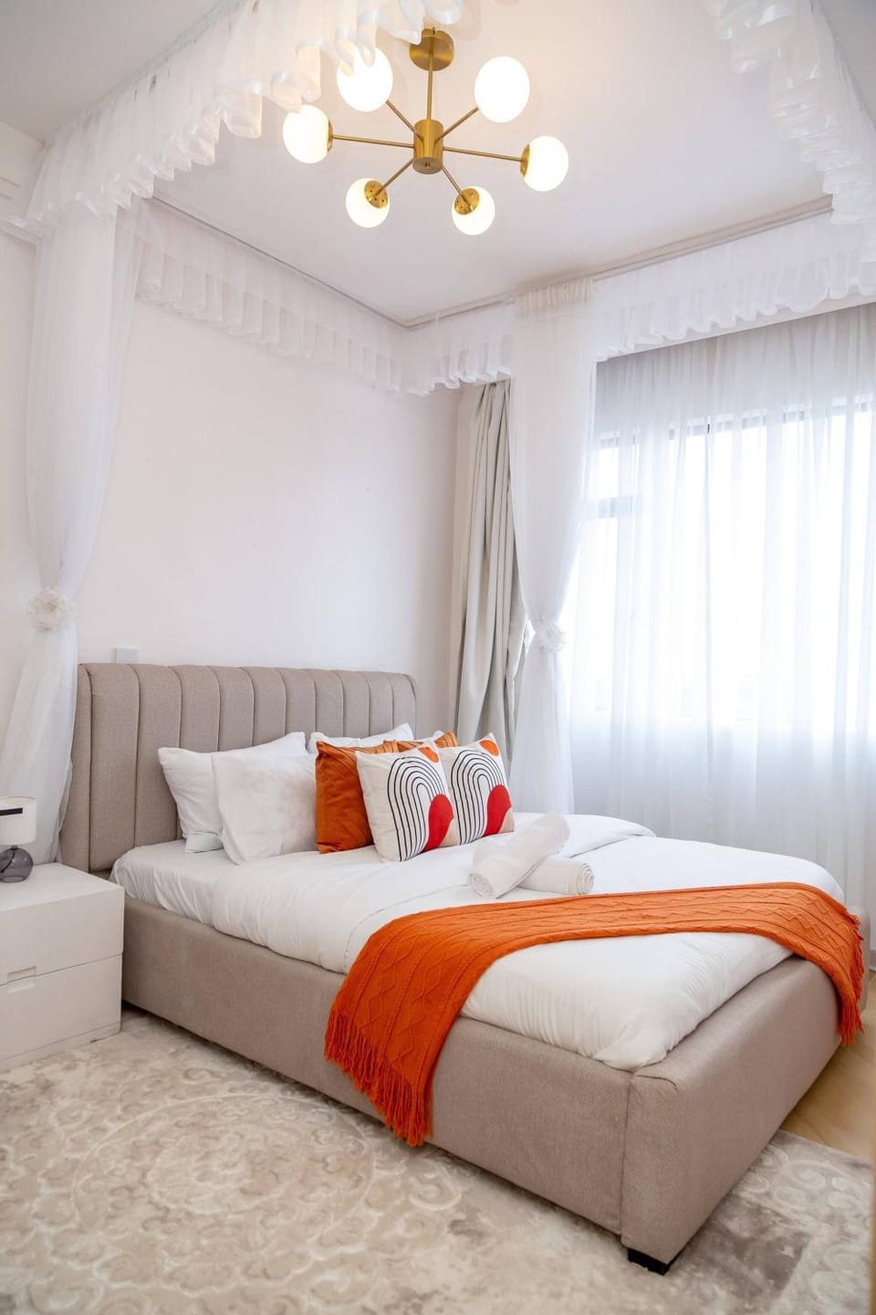 Bed, Decorative detail, Bedroom