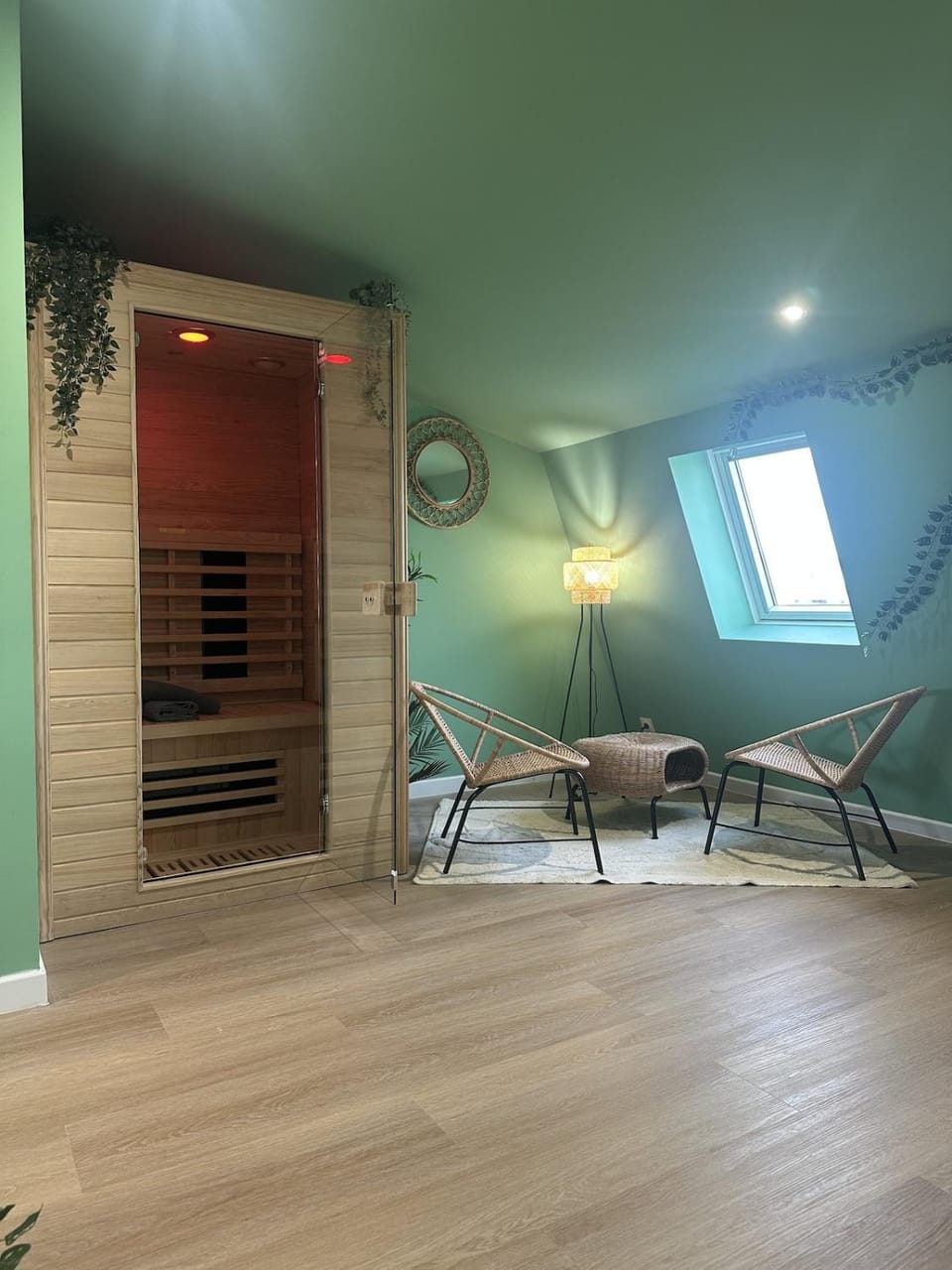 Sauna, Living room, Seating area