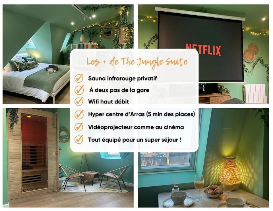 Photo of the whole room, Text overlay