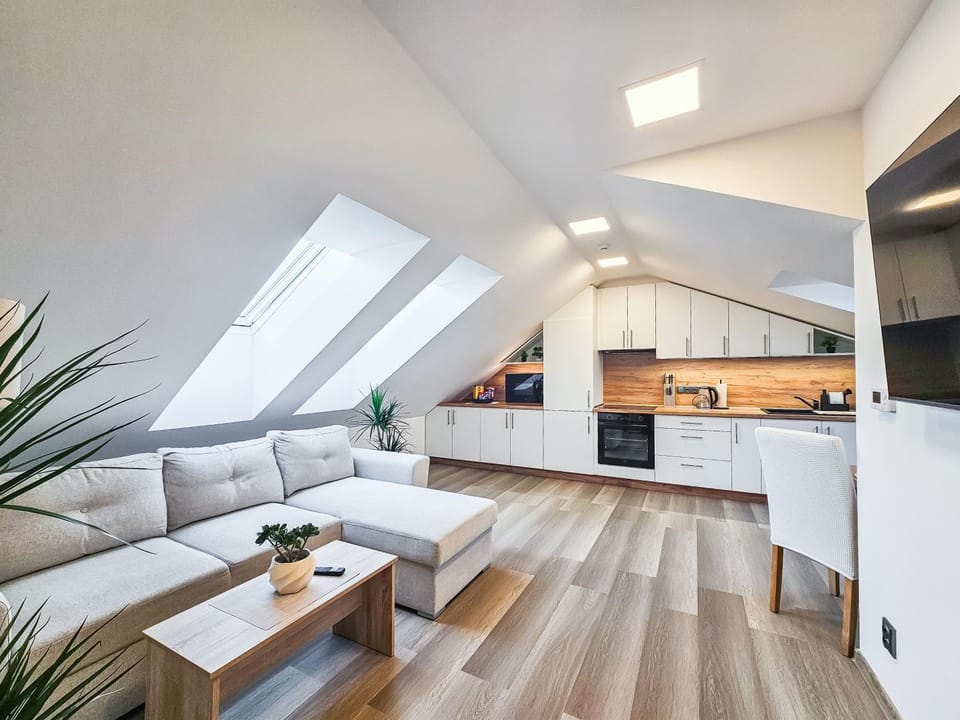 Kitchen or kitchenette, Living room, Seating area, Dining area, minibar, pet friendly, stove