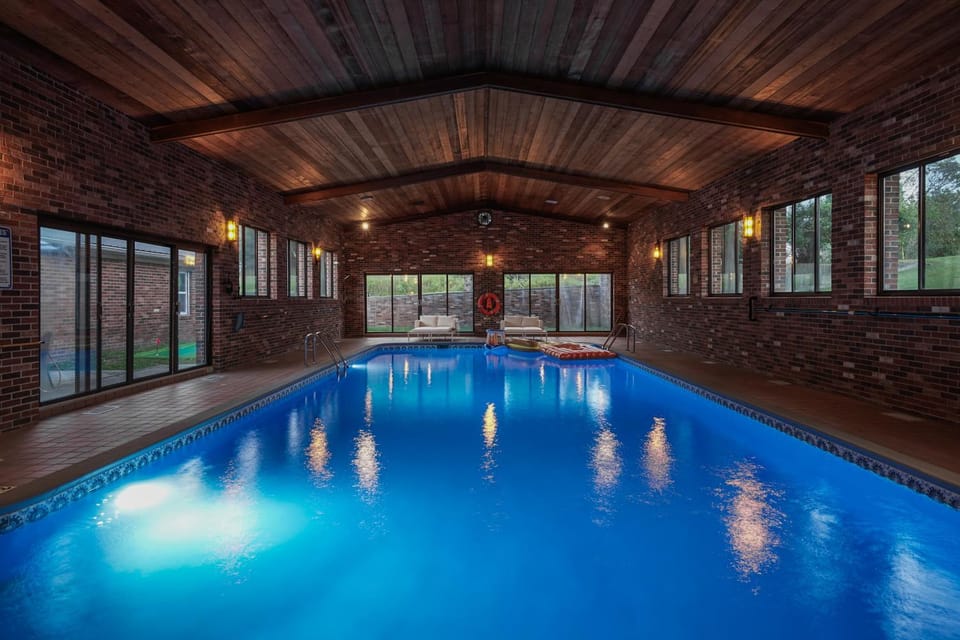 Hidden Oasis Indoor Pool Hot Tub Estate House in Michigan