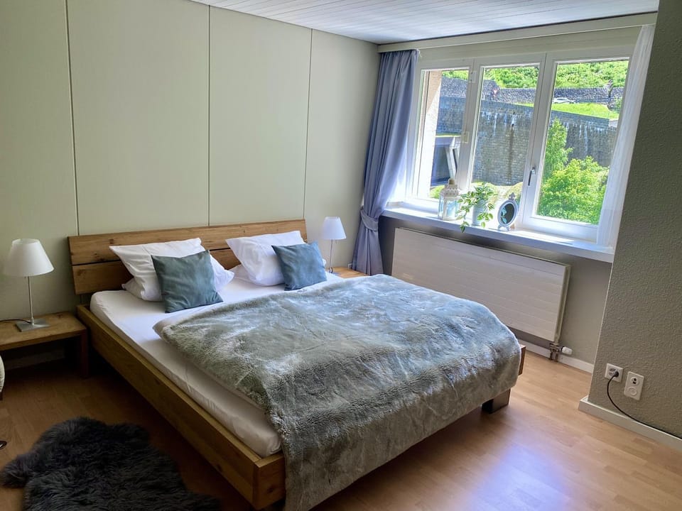 Bed, Mountain view, furniture