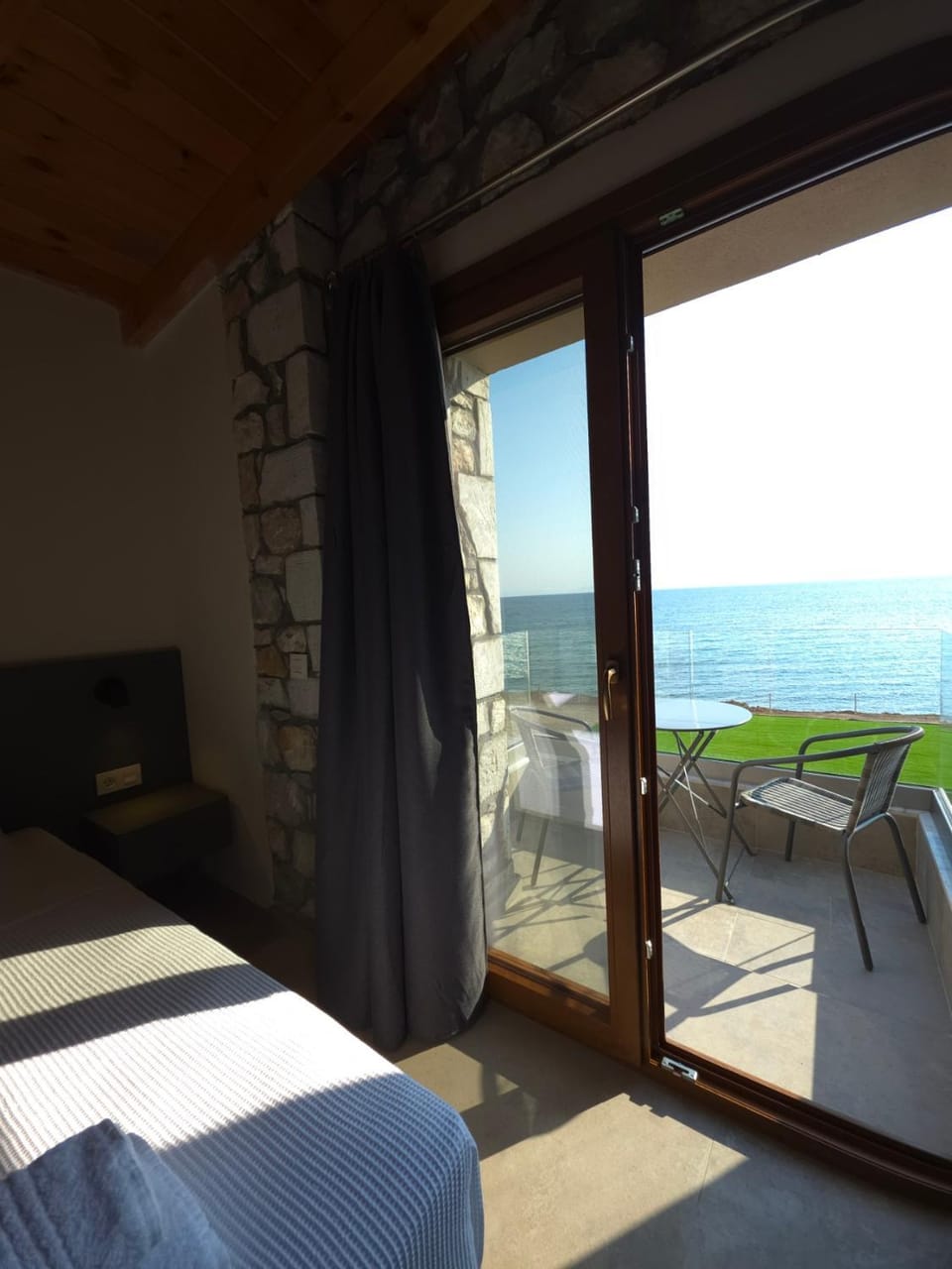Patio, Bed, Day, Natural landscape, View (from property/room), Balcony/Terrace, Photo of the whole room, Seating area, Bedroom, Sea view