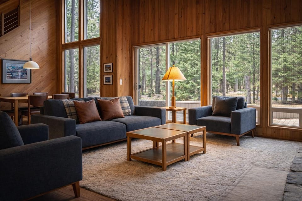 Day, Natural landscape, View (from property/room), Living room, Seating area, furniture