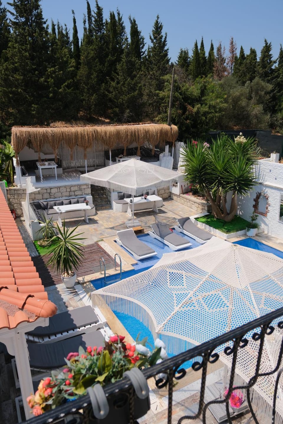 Patio, Spring, Day, Pool view, Swimming pool, sunbed