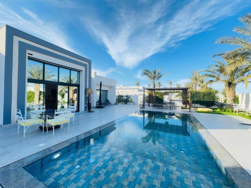 Property building, Patio, Pool view, Swimming pool
