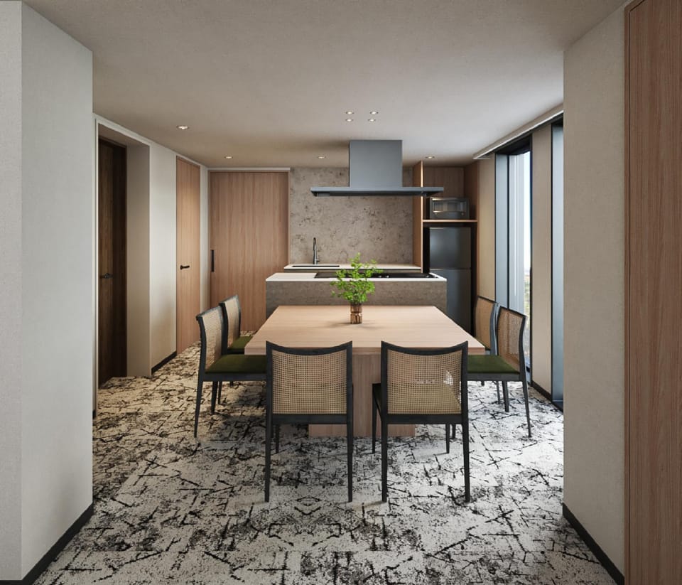 Kitchen or kitchenette, Dining area