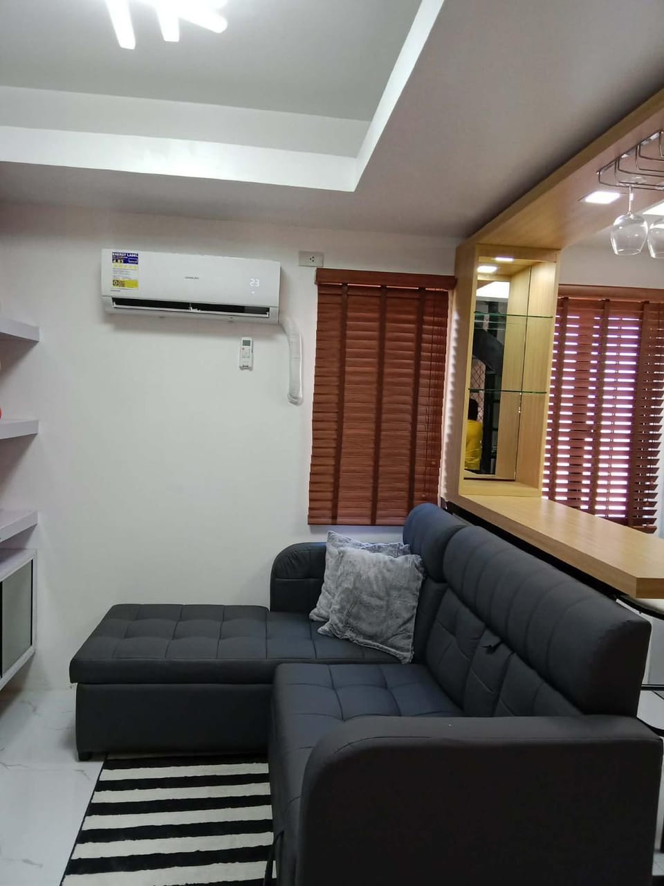 Living room, Seating area, air conditioner