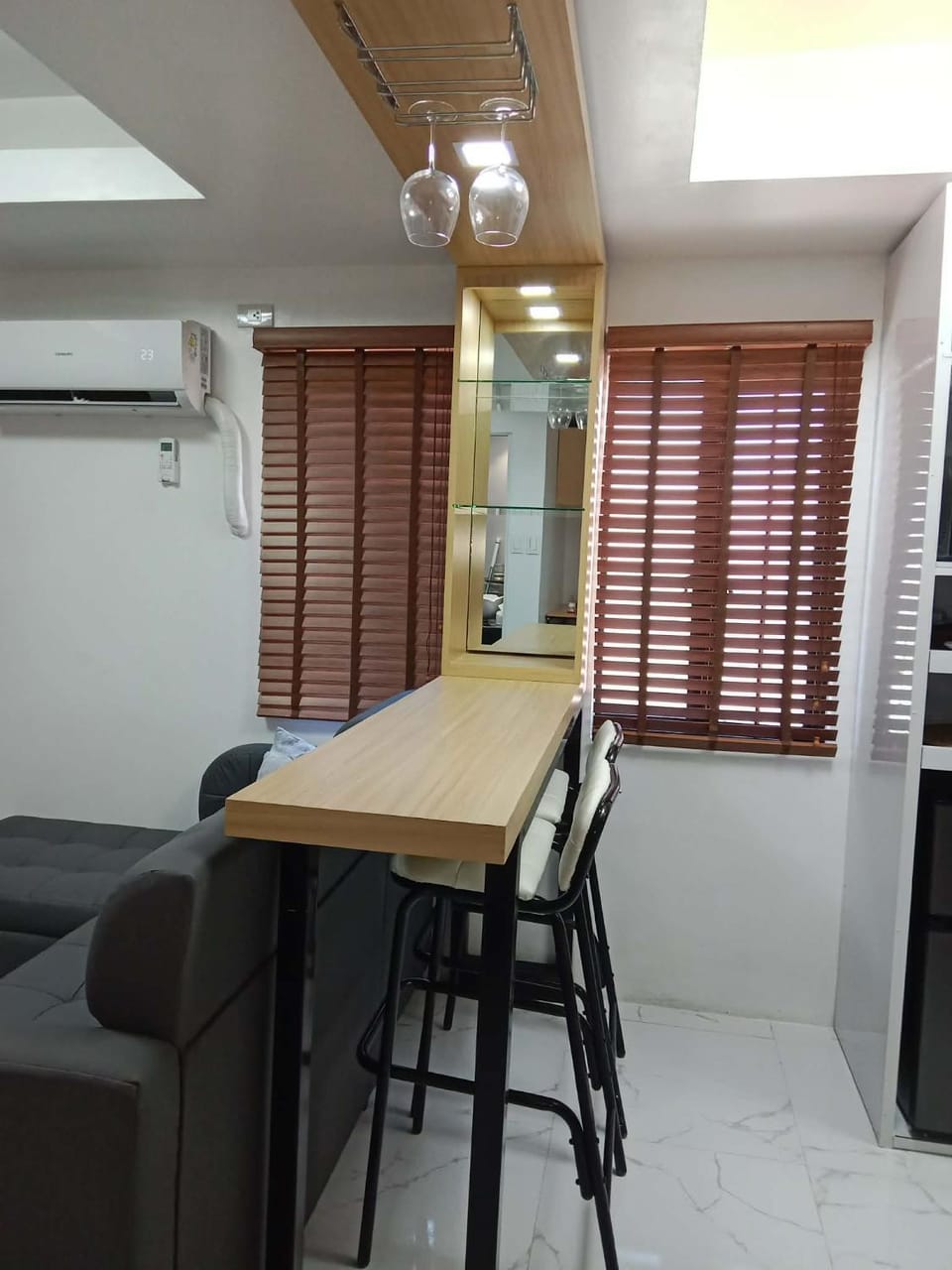 Dining area, minibar, air conditioner