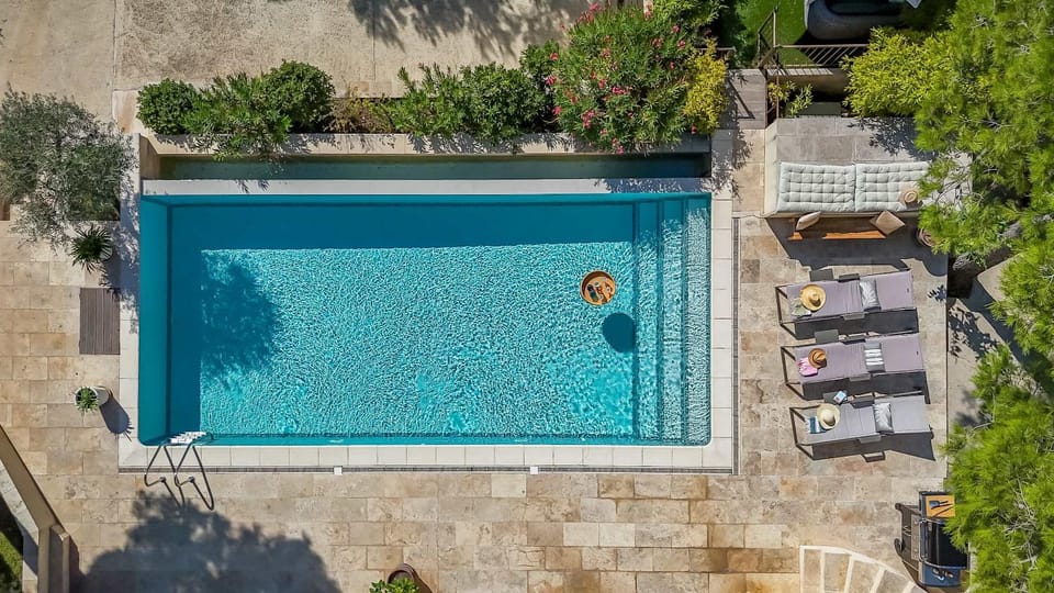 Bird's eye view, Swimming pool, sunbed