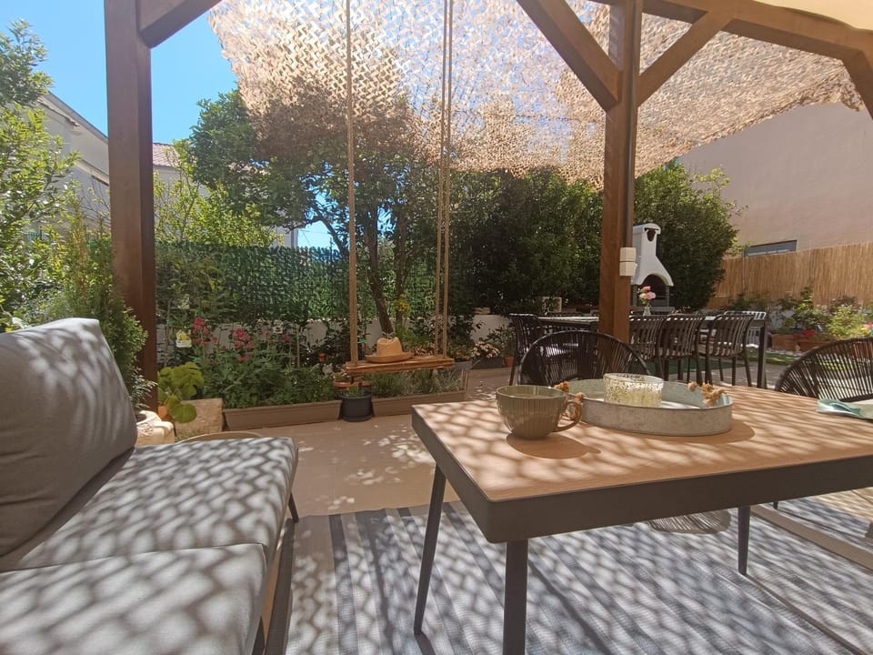 Patio, Seating area, Garden view