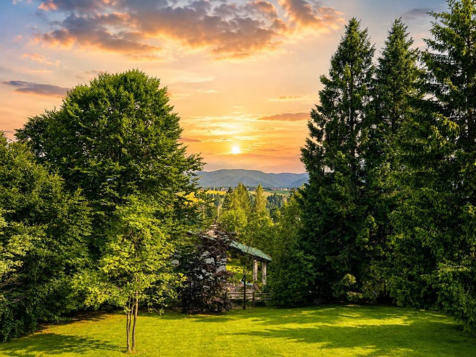 Spring, Day, Natural landscape, Garden, Garden view, Mountain view, Sunrise, Sunset