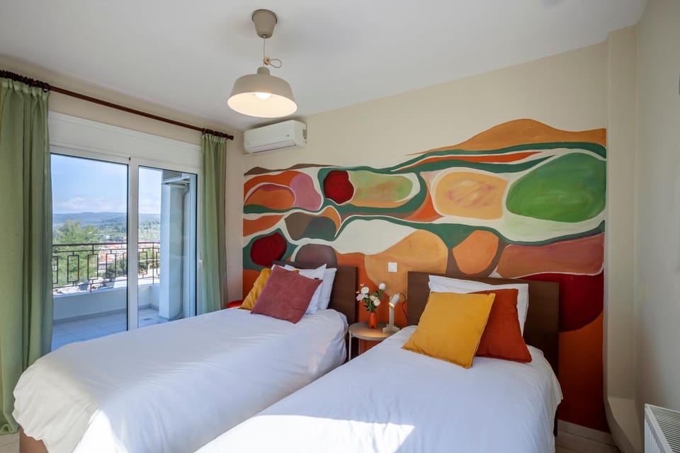 Bed, Bedroom, Sea view, Sea view, Sunset, air conditioner, air conditioner