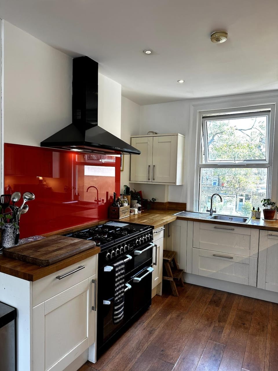 Kitchen or kitchenette, dishwasher, stove, toaster