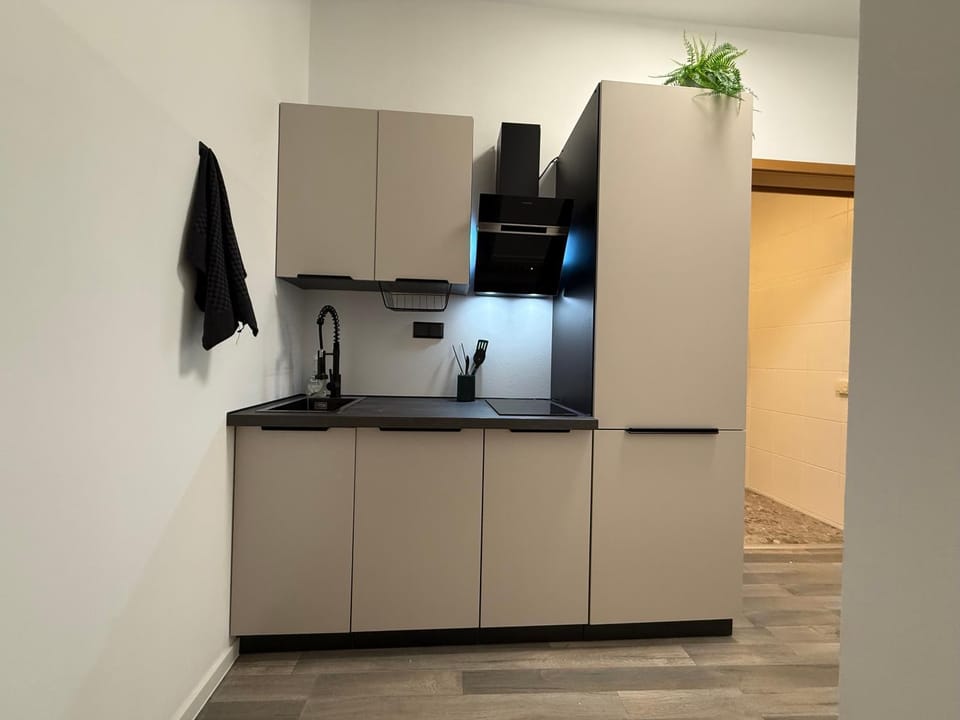 Kitchen or kitchenette, oven, stove