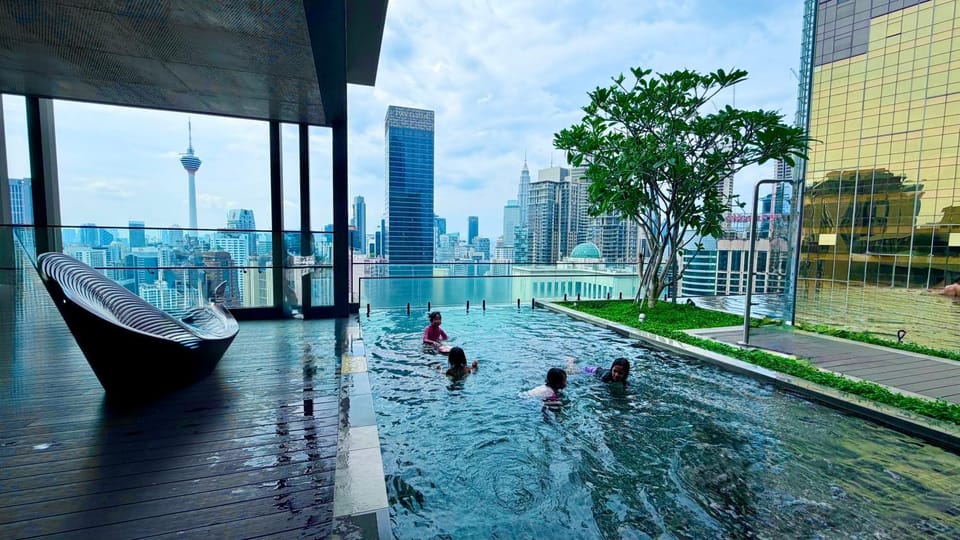 Natural landscape, Pool view, Swimming pool, children