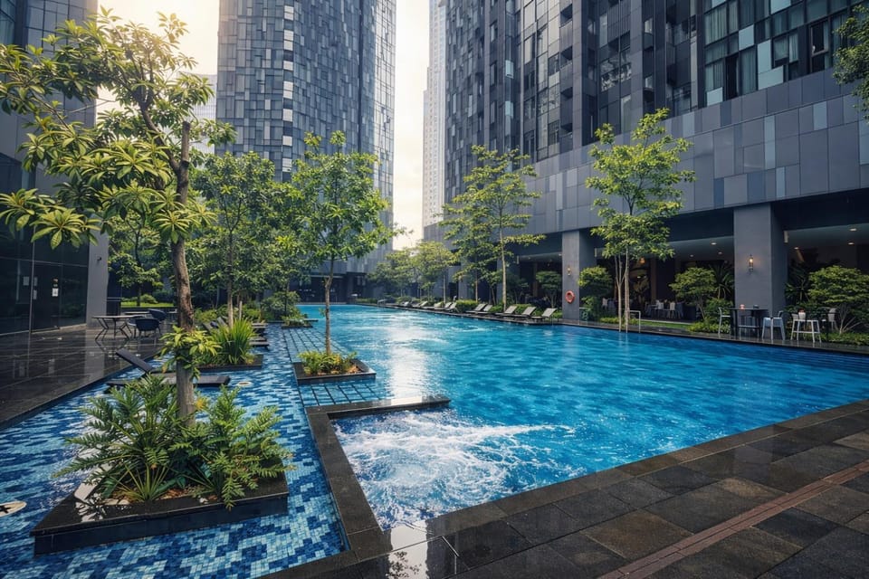 Property building, Garden, Garden view, Pool view, Swimming pool