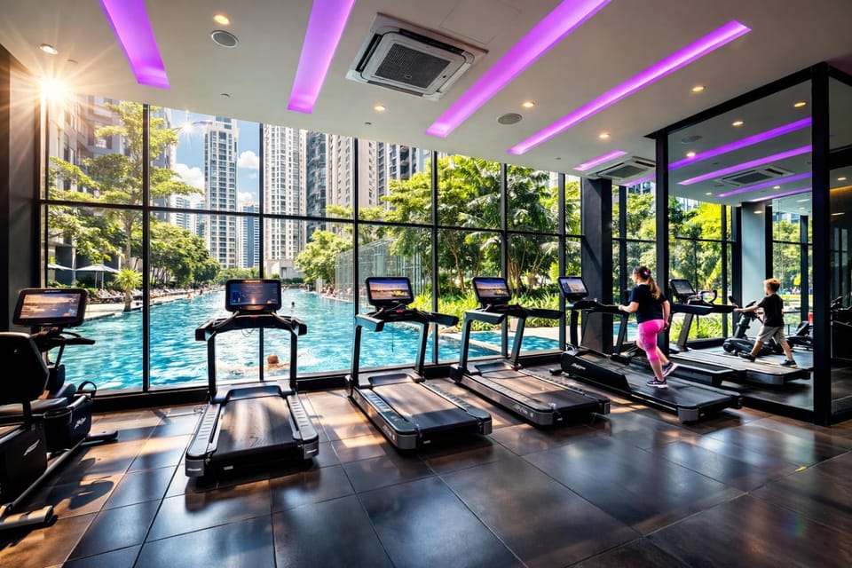 Fitness centre/facilities, Pool view