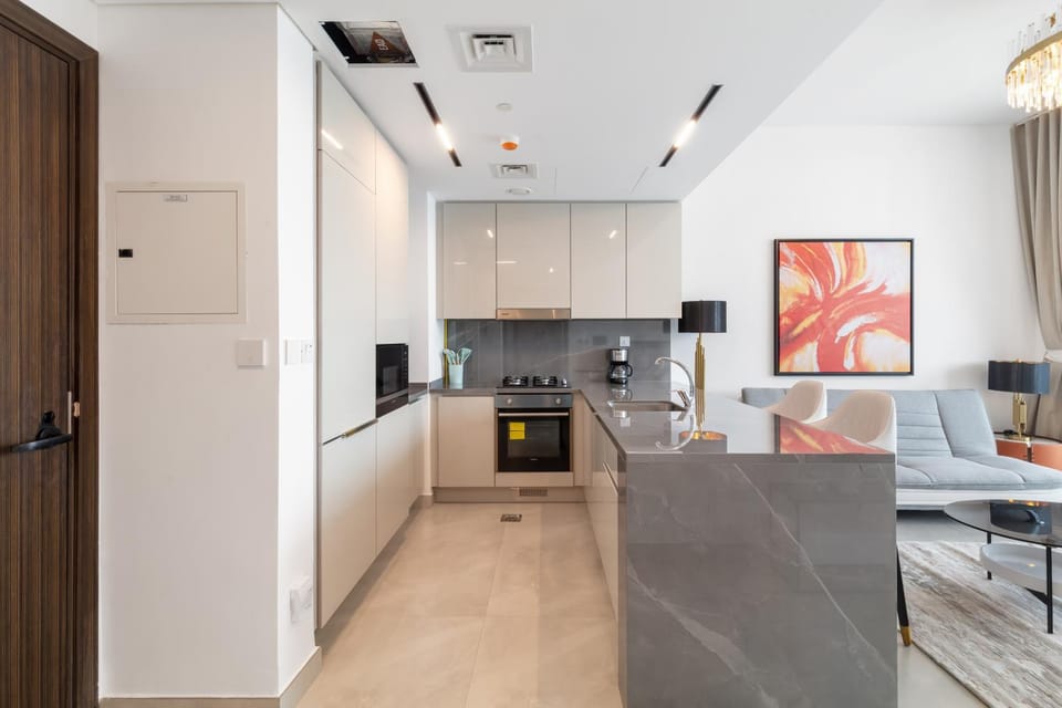 Kitchen or kitchenette, Living room, Seating area, Dining area, oven, stove