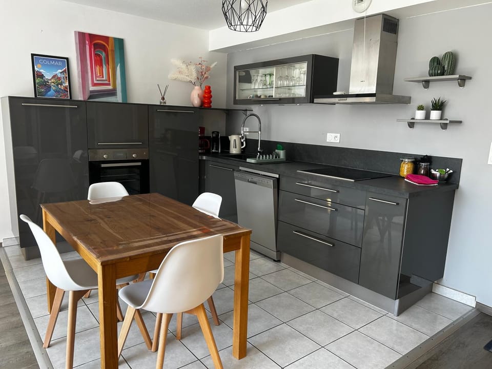 L appart - à 10 min de Colmar - parking et garage gratuit - ascenseur & clim Apartment in Grand Est