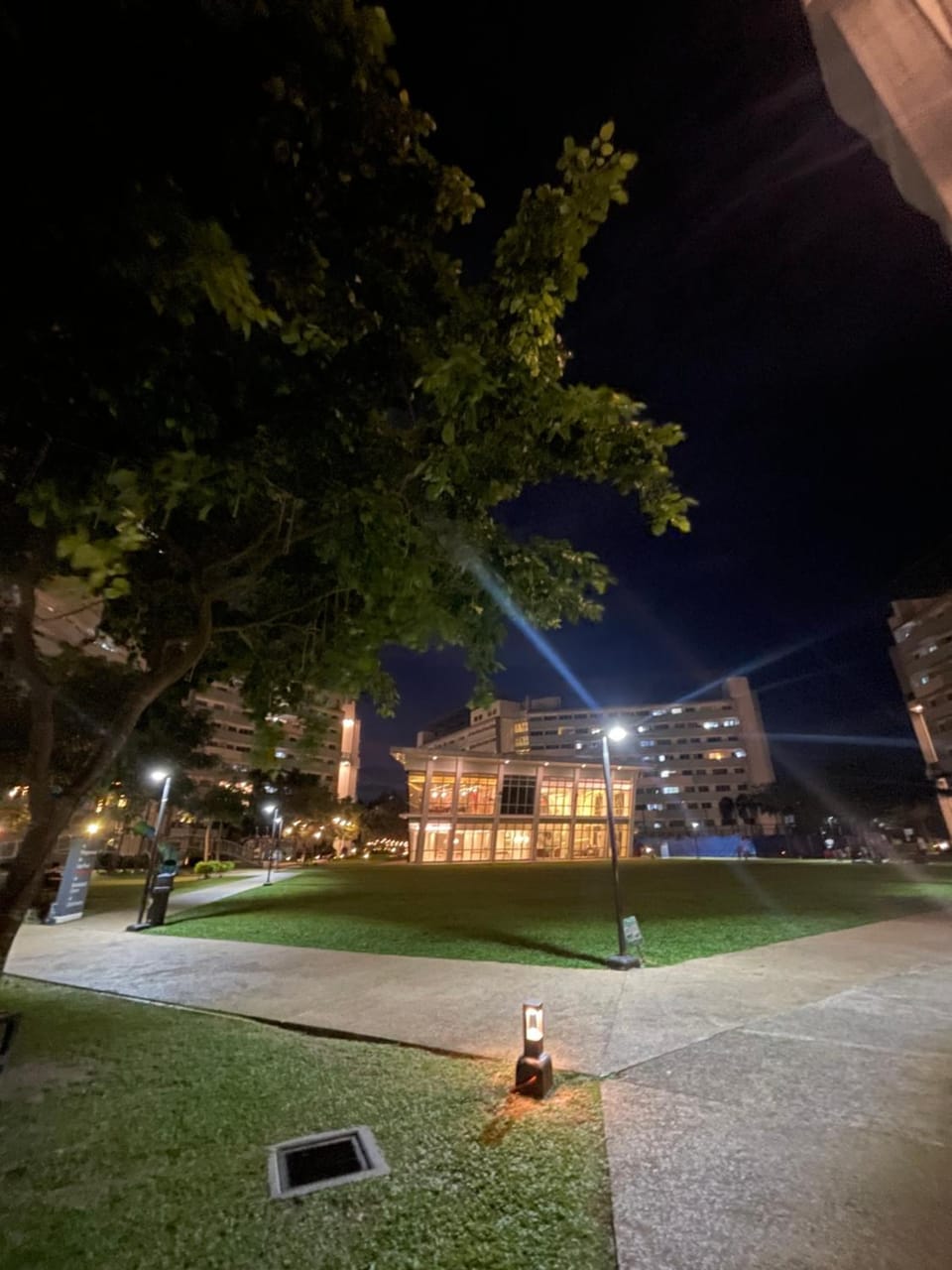Property building, Night, Natural landscape, Garden view