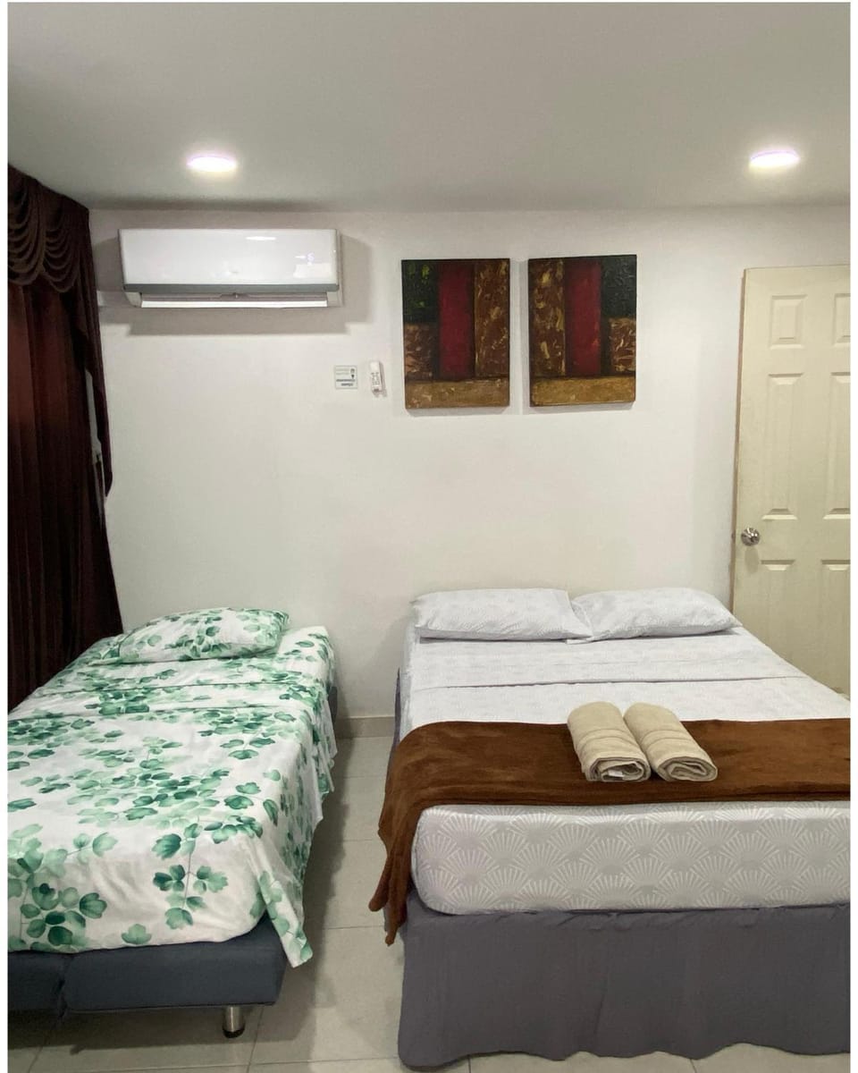 Bed, Bedroom, air conditioner