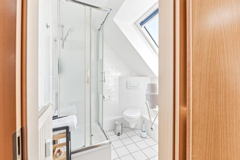 Shower, Toilet, Bathroom, Decorative detail, hair dryier, heating, internet, soundproof, towels