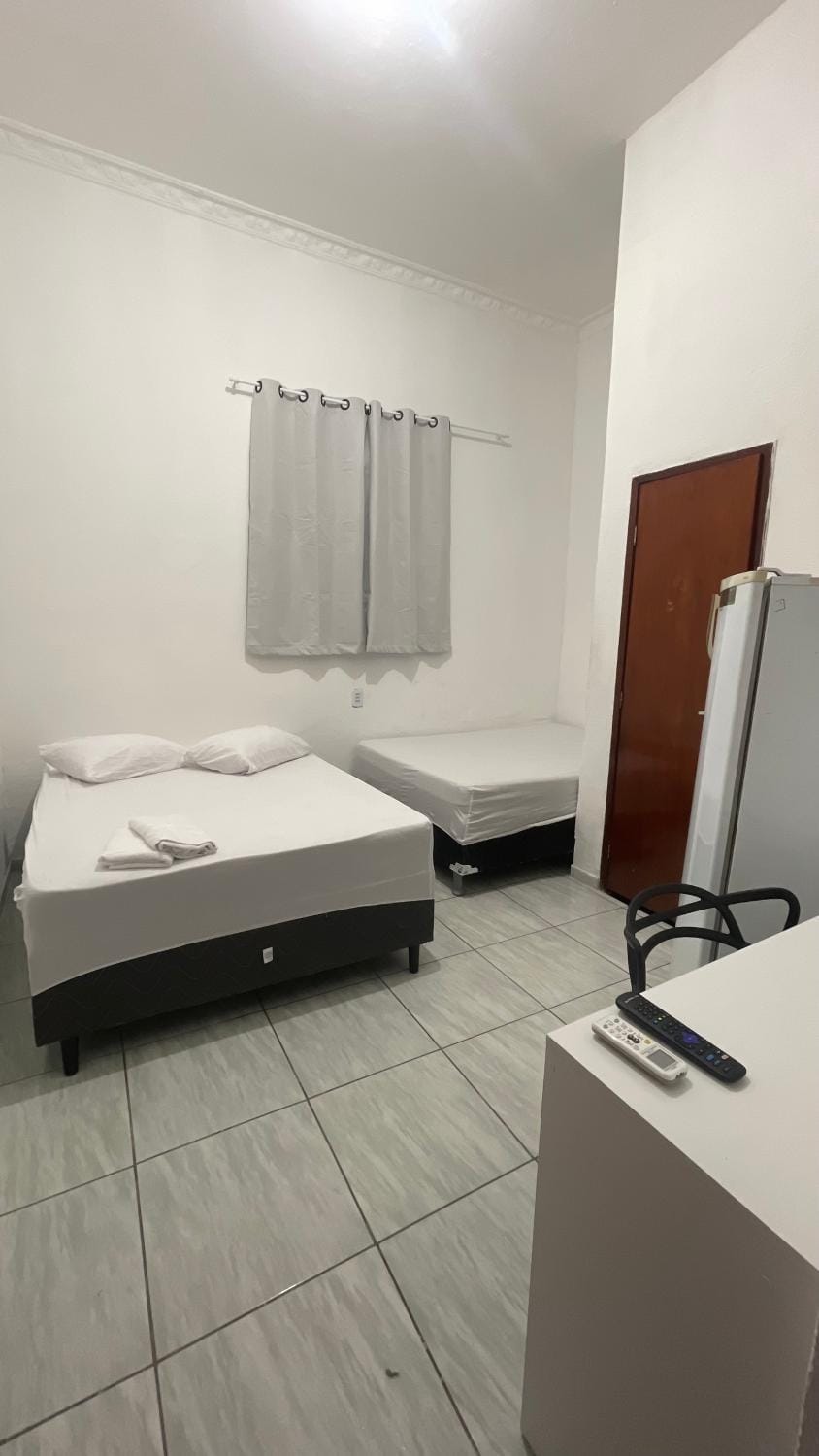 Bed, Photo of the whole room, minibar, towels, air conditioner