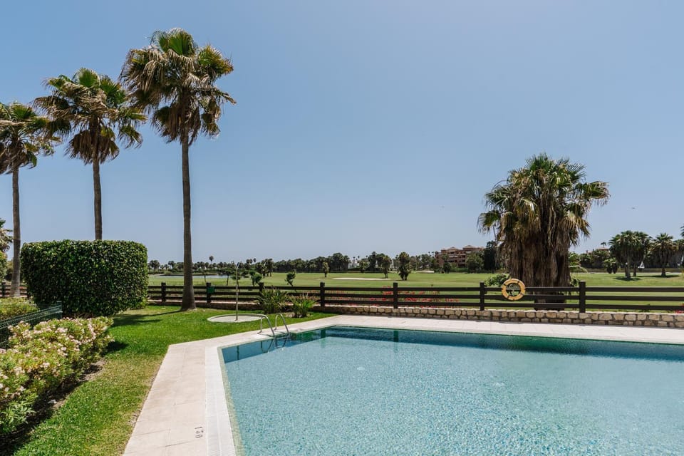 Spring, Day, Natural landscape, Garden, Garden view, Pool view, Swimming pool, Swimming pool