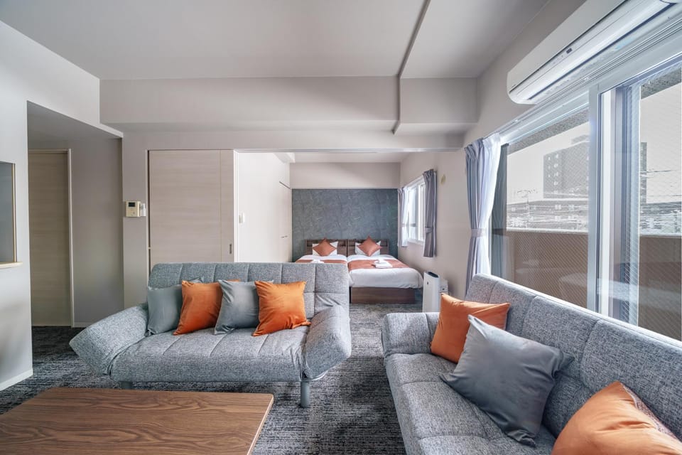 Bed, Living room, Bedroom