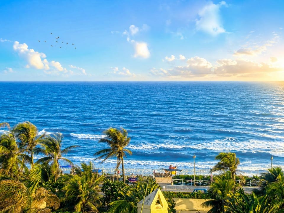 Nearby landmark, Spring, Day, Natural landscape, Balcony/Terrace, Beach, Sea view, Sunrise, Sunset