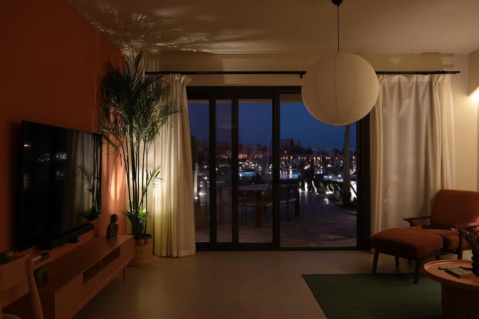 Night, View (from property/room), Living room, Evening entertainment