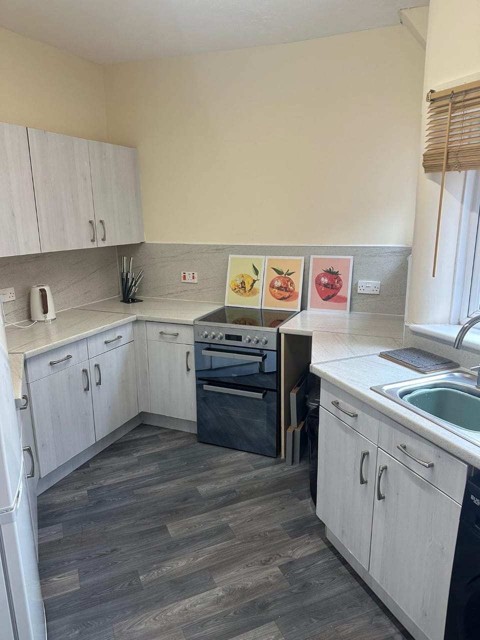 Kitchen or kitchenette, oven, stove