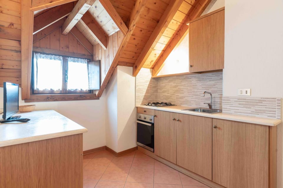 Kitchen or kitchenette, dishwasher, oven, stove