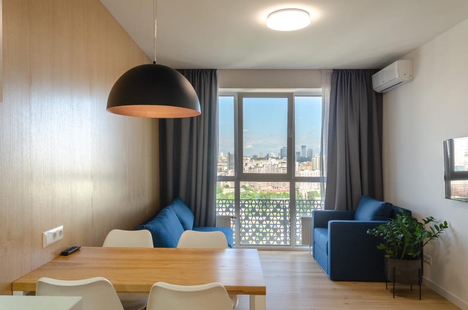 View (from property/room), Living room, Dining area, air conditioner