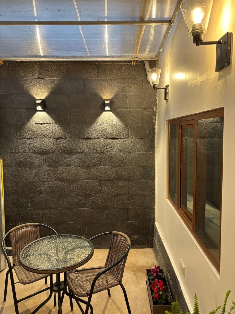 Patio, Living room, Dining area
