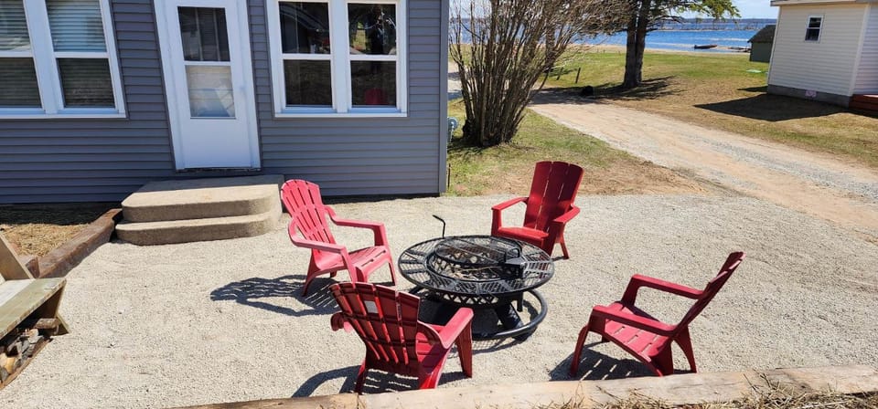 Patio, fireplace