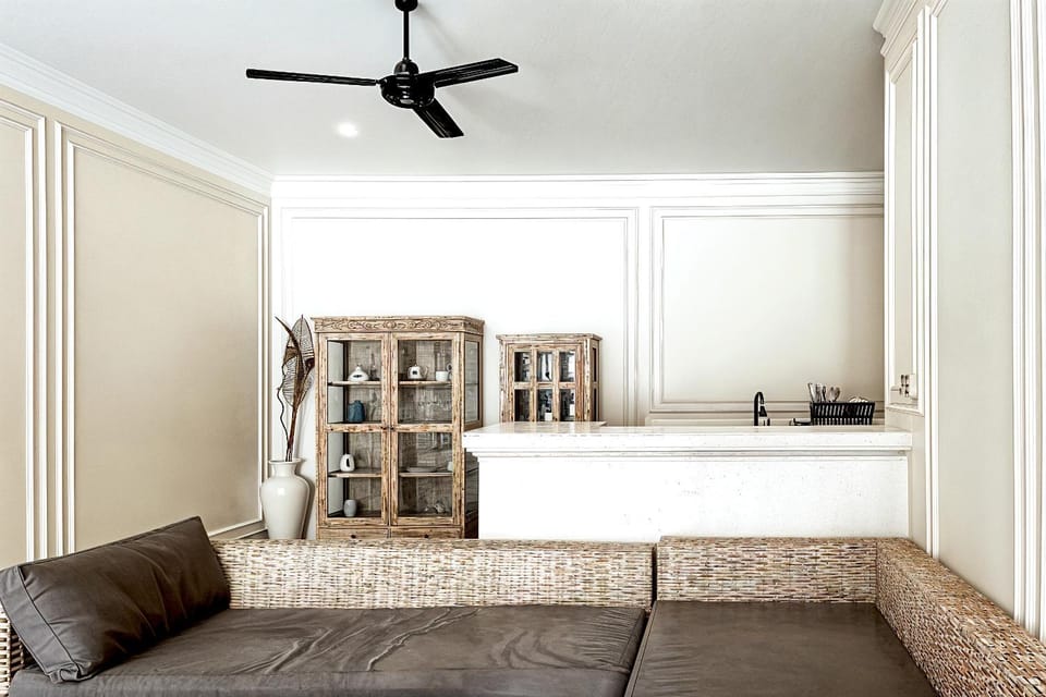 Living room, kitchen