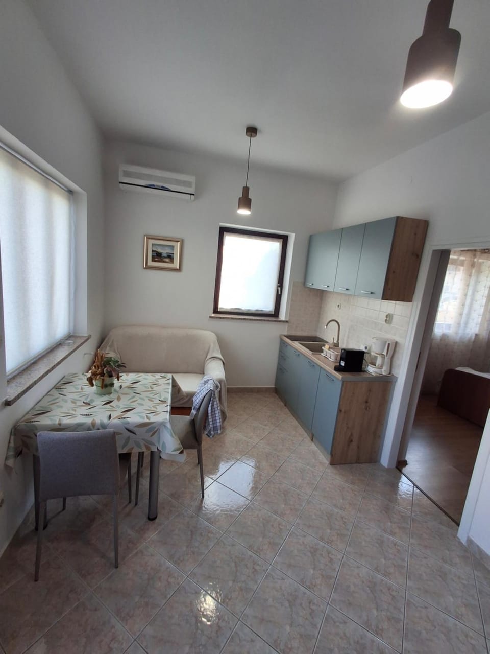 Living room, kitchen