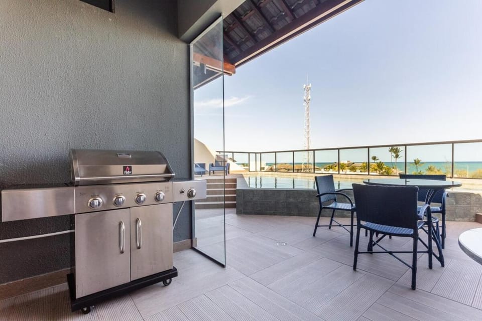 BBQ facilities, View (from property/room), Balcony/Terrace, Seating area, Dining area