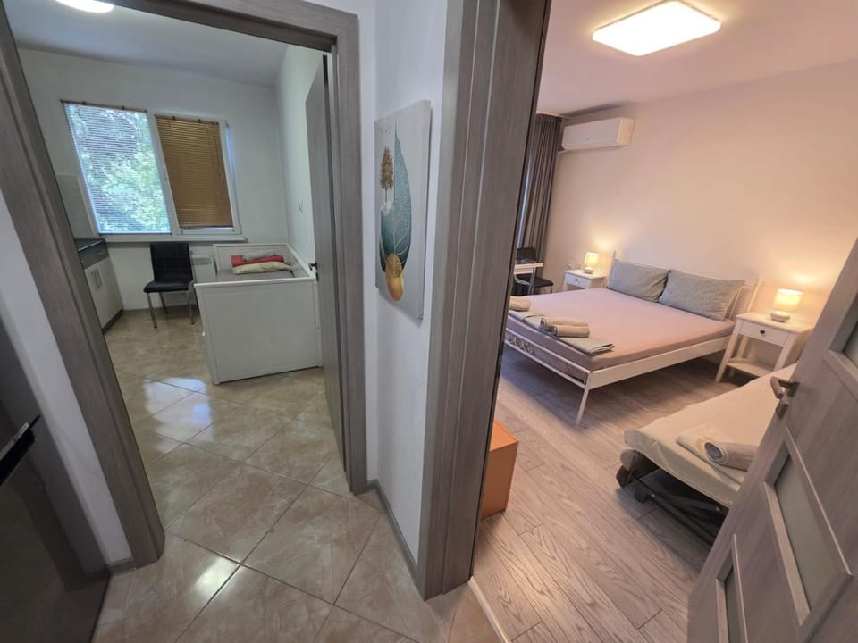 Bed, TV and multimedia, Kitchen or kitchenette, Photo of the whole room, Bedroom