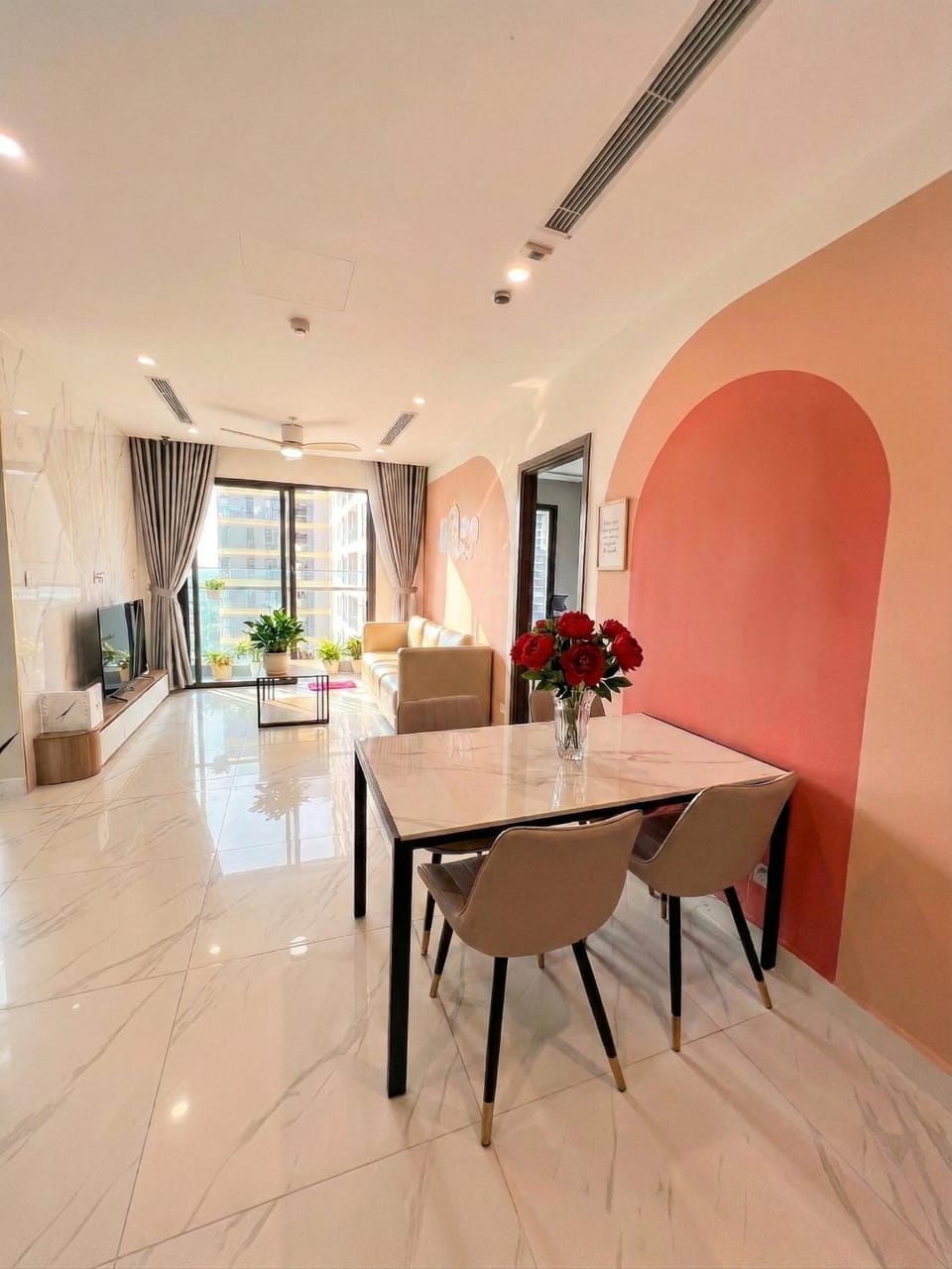 Living room, Seating area, Dining area